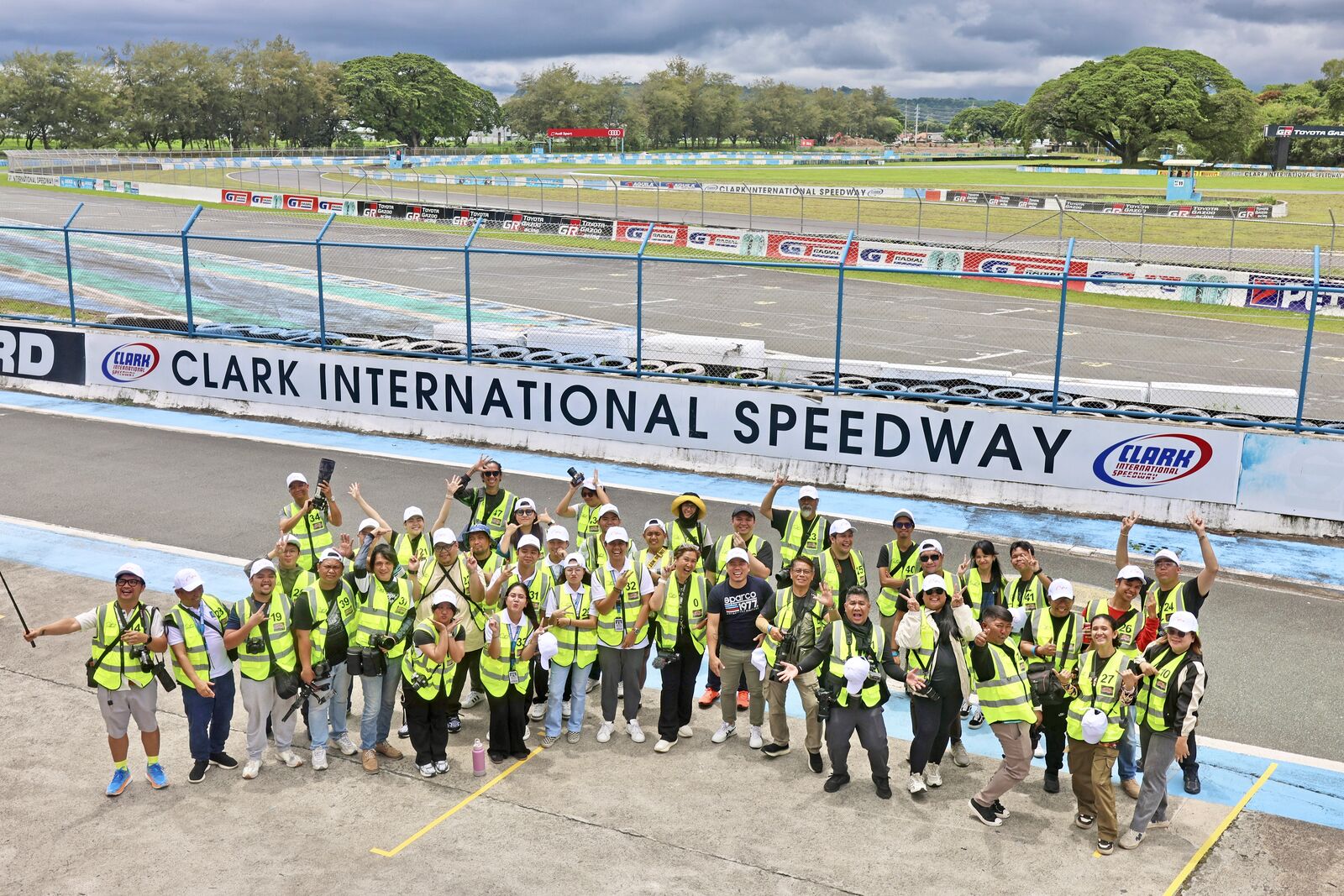 Trackside: Frame of Speed group photo on track